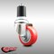 Service Caster 3 Inch 316SS Red Polyurethane Wheel Swivel 1-7/8 Inch Expanding Stem Caster SCC-SS316EX20S314-PPUB-RED-178 - alternate 4